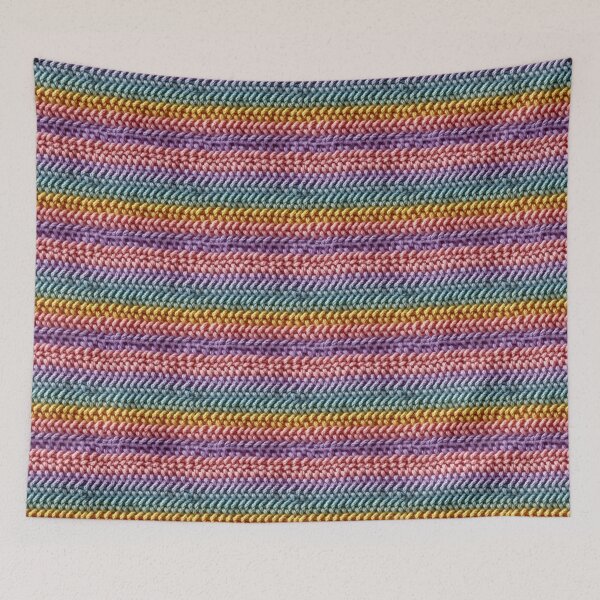 Item preview, Pastel Rainbow Chunky Knit Bold Stripe Photo Texture designed and sold by DigitaICraft.