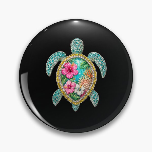 Item preview, Sea Turtle Tropical Ocean Life Hibiscus Coral designed and sold by FormalDehyena.