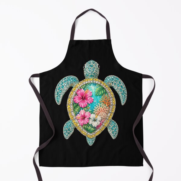 Item preview, Sea Turtle Tropical Ocean Life Hibiscus Coral designed and sold by FormalDehyena.