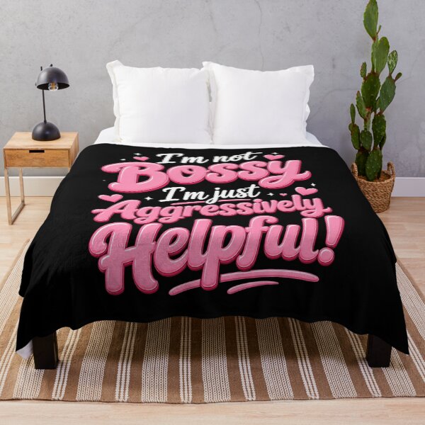 Item preview, I'm Not Bossy I'm Just Aggressively Helpful Strong Woman Funny Quote designed and sold by FormalDehyena.