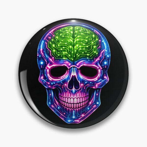 Item preview, Neon Cyber Skull Circuit Design designed and sold by peteys71.