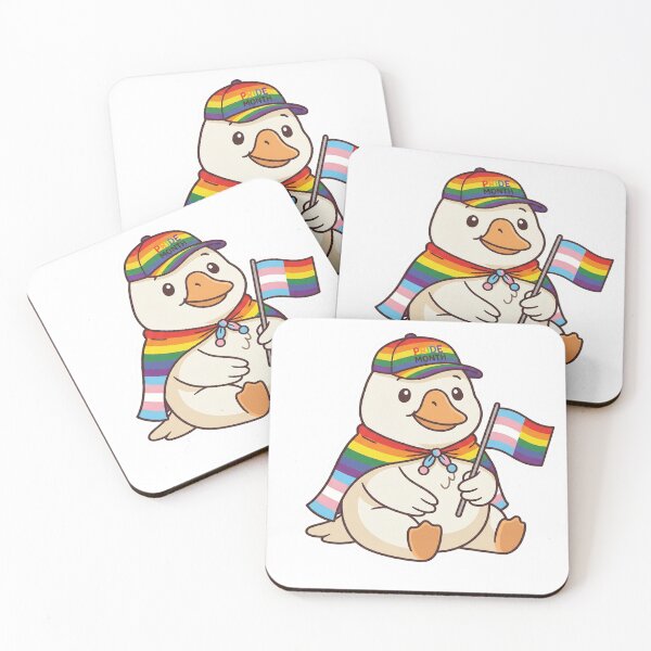 Item preview, Cute Pride Goose - Aesthetic Rainbow Hat & Transgender Flag Art designed and sold by Wittylayer.
