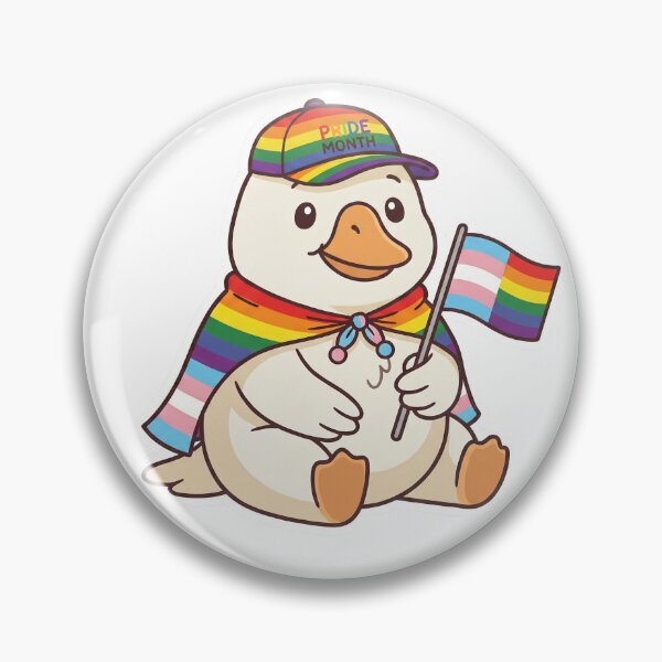 Item preview, Cute Pride Goose - Aesthetic Rainbow Hat & Transgender Flag Art designed and sold by Wittylayer.