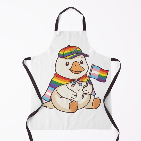 Item preview, Cute Pride Goose - Aesthetic Rainbow Hat & Transgender Flag Art designed and sold by Wittylayer.