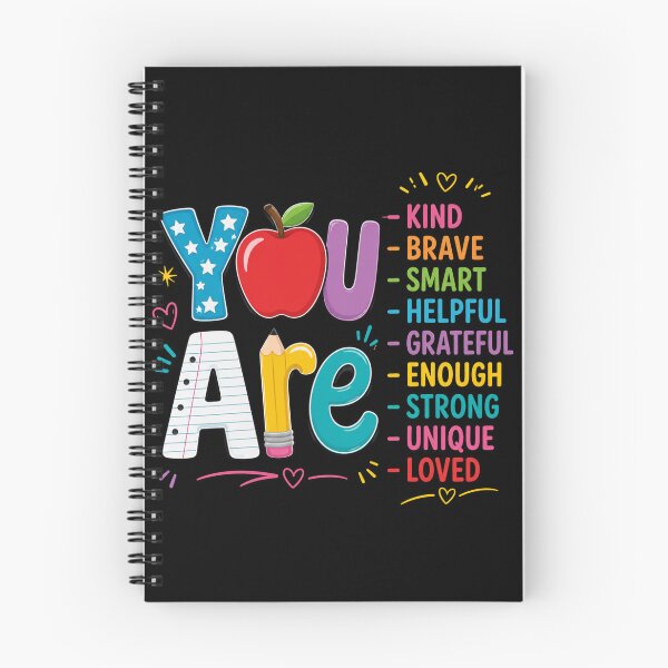 Item preview, You Are Kind Brave Smart Helpful Grateful Enough Strong Unique Loved Teacher Student Motivation Appreciation School designed and sold by FormalDehyena.