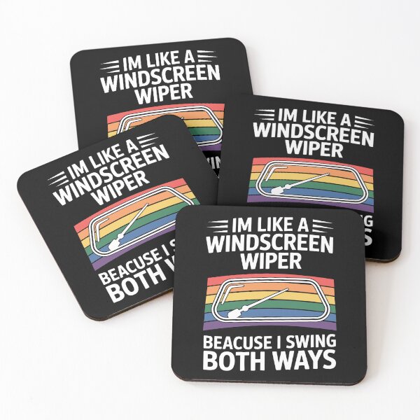 Item preview,  I'm Like A Windscreen Wiper Because I Swing Both Ways Funny Bisexual Pride designed and sold by Say It With Ink.