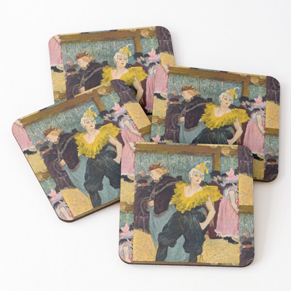 Item preview, La Clownesse Cha-U-Kao at the Moulin Rouge by Henri de Toulouse-Lautrec | Belle Époque Cabaret Art Print designed and sold by artofuniverse.