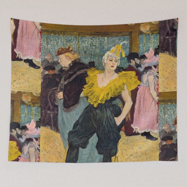 Item preview, La Clownesse Cha-U-Kao at the Moulin Rouge by Henri de Toulouse-Lautrec | Belle Époque Cabaret Art Print designed and sold by artofuniverse.