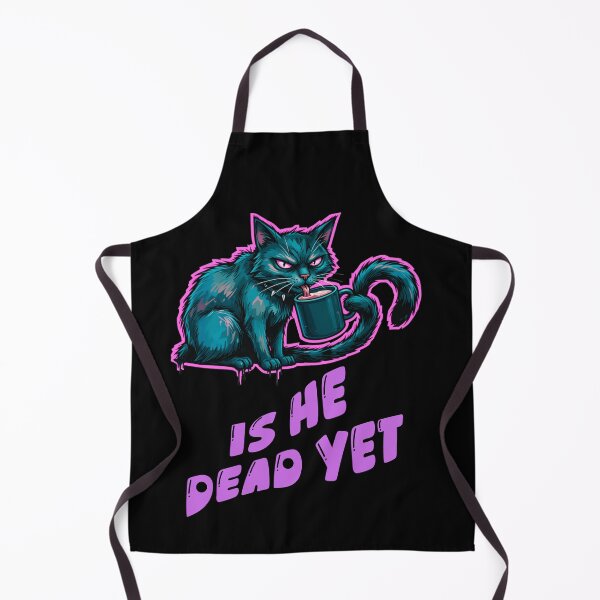 Item preview, Grumpy Noir Cat – "Is He Dead Yet?" Dark Humor Sticker designed and sold by MikesLab.