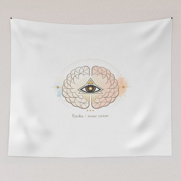 Item preview, Epoka – Inner Vision (Geometric Brain & Third Eye) designed and sold by epoka.
