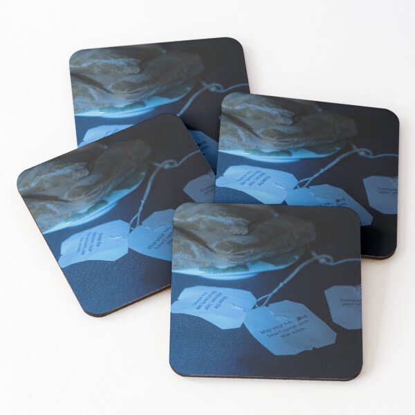 Item preview, Moonlit Tea Bags on Blue Fabric | Cozy Still Life Photography designed and sold by PrezSwan.