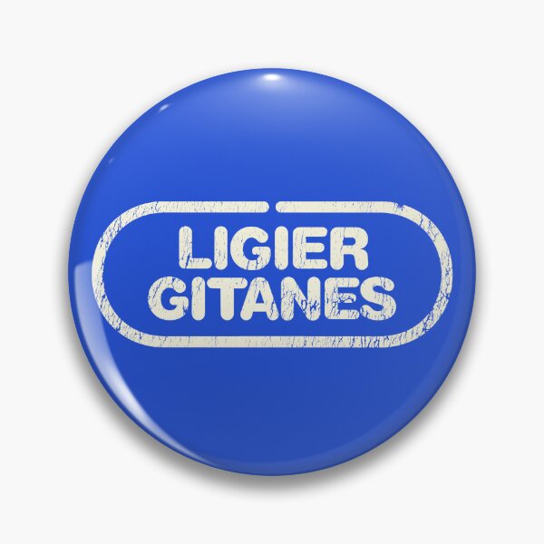 Item preview, Ligier Gitanes F1 team logo 1975-1980 white version - aged, worn print designed and sold by retropetrol.