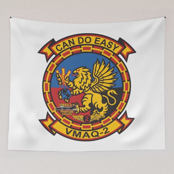 Item preview, Insignia of Marine Tactical Electronic Warfare Squadron 2 (VMAQ-2) "Phantom Eagles" designed and sold by CharlieDesings.