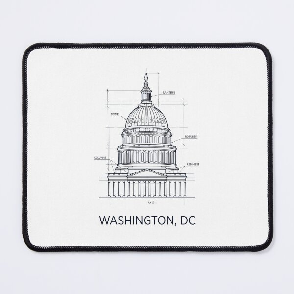 Item preview, Washington DC Capitol Blueprint Architecture Design designed and sold by Fenay Designs.