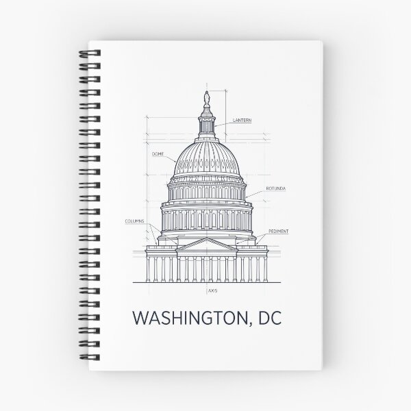 Item preview, Washington DC Capitol Blueprint Architecture Design designed and sold by Fenay Designs.