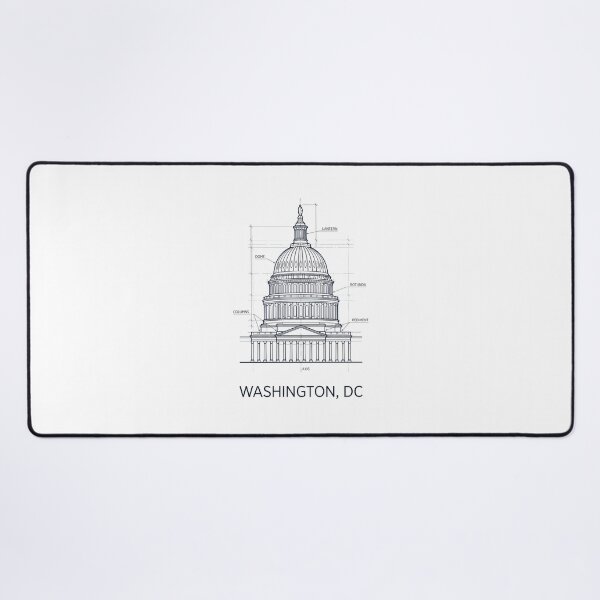 Item preview, Washington DC Capitol Blueprint Architecture Design designed and sold by Fenay Designs.