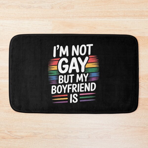 Item preview, I'm Not Gay But My Boyfriend Is Funny Gay Pride Humor LGBT Gift designed and sold by Say It With Ink.