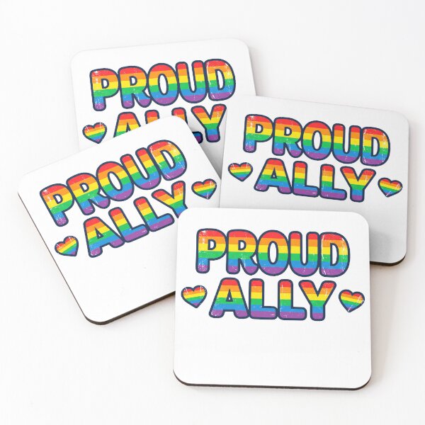 Item preview, Vintage Proud Ally Pride - Retro Rainbow LGBTQ Support Art designed and sold by Wittylayer.