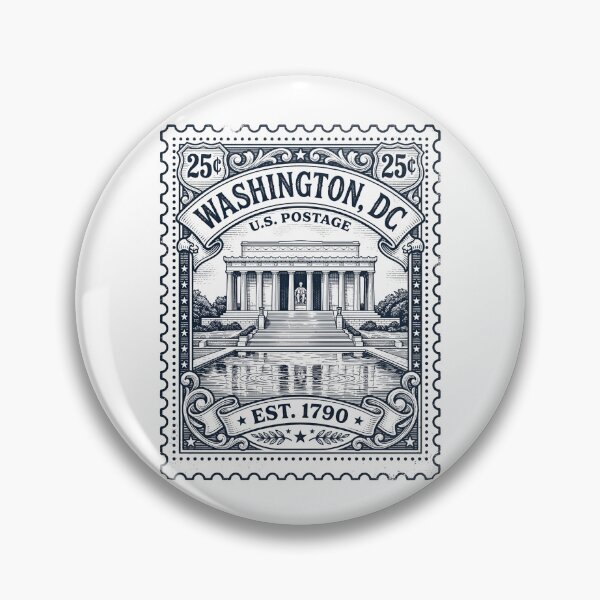 Item preview, Washington DC U.S. Postage Est 1790 Lincoln Memorial Stamp Design designed and sold by Fenay Designs.