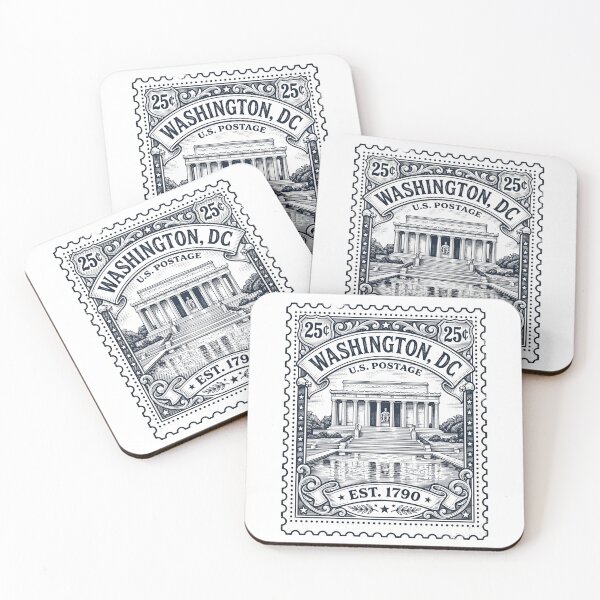 Item preview, Washington DC U.S. Postage Est 1790 Lincoln Memorial Stamp Design designed and sold by Fenay Designs.
