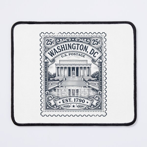 Item preview, Washington DC U.S. Postage Est 1790 Lincoln Memorial Stamp Design designed and sold by Fenay Designs.