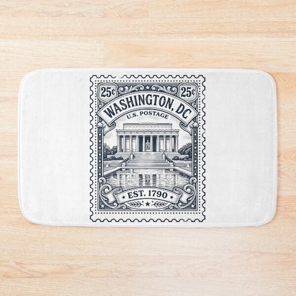 Item preview, Washington DC U.S. Postage Est 1790 Lincoln Memorial Stamp Design designed and sold by Fenay Designs.