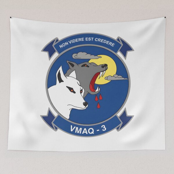 Item preview, Insignia of Marine Tactical Electronic Warfare Squadron 3 (VMAQ-3) "Moon Dogs" designed and sold by CharlieDesings.