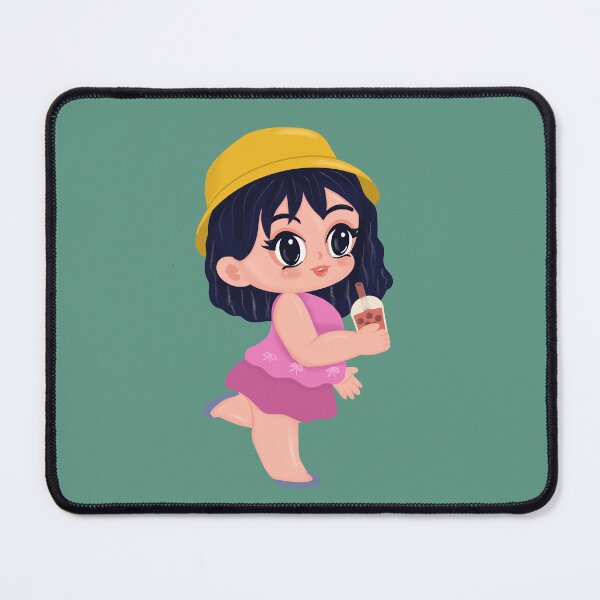 Item preview, Cute Kawaii Girl PNG with Drink, Adorable Cartoon Character. designed and sold by Tarathai.