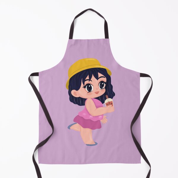 Item preview, Cute Kawaii Girl PNG with Drink, Adorable Cartoon Character. designed and sold by Tarathai.