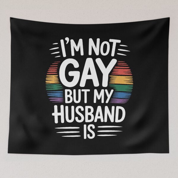 Item preview, I'm Not Gay But My Husband Is Funny Gay Pride Humor LGBT Gift designed and sold by Say It With Ink.