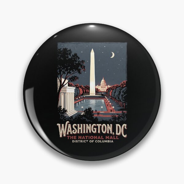 Item preview, Washington DC The National Mall District of Columbia Night Poster designed and sold by Fenay Designs.