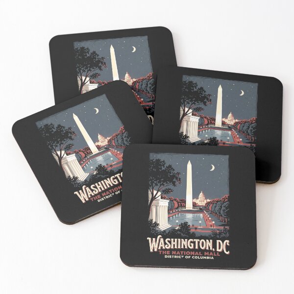 Item preview, Washington DC The National Mall District of Columbia Night Poster designed and sold by Fenay Designs.
