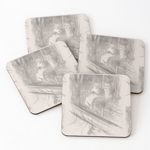 Item preview, Le Baron Moïse Laloge by Henri de Toulouse-Lautrec | Belle Époque Cabaret Sketch Art Print designed and sold by artofuniverse.