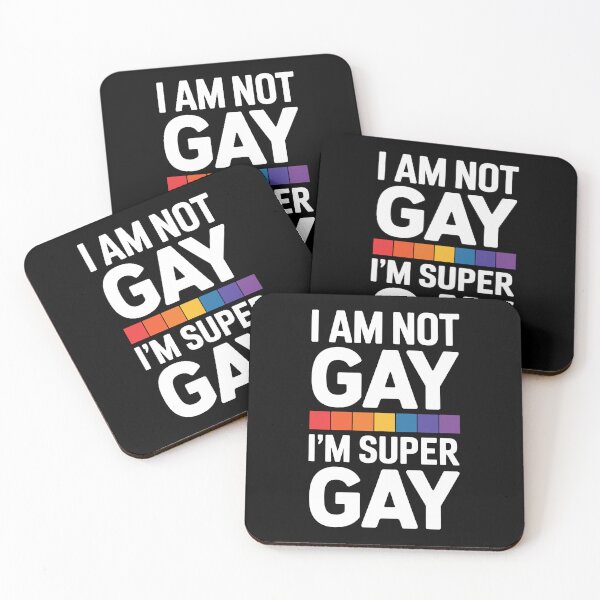 Item preview, I Am Not Gay I'm Super Gay Funny Gay Pride Humor LGBT Gift designed and sold by Say It With Ink.