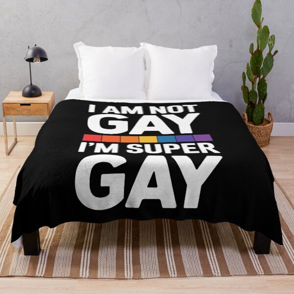 Item preview, I Am Not Gay I'm Super Gay Funny Gay Pride Humor LGBT Gift designed and sold by Say It With Ink.