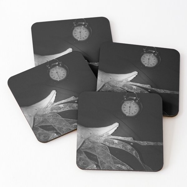 Item preview, Shell and Clock Still Life | Surreal Monochrome Photography designed and sold by PrezSwan.