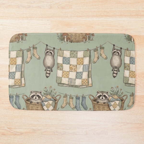 Item preview,  Raccoons in Laundry Baskets designed and sold by LyoniHERA.