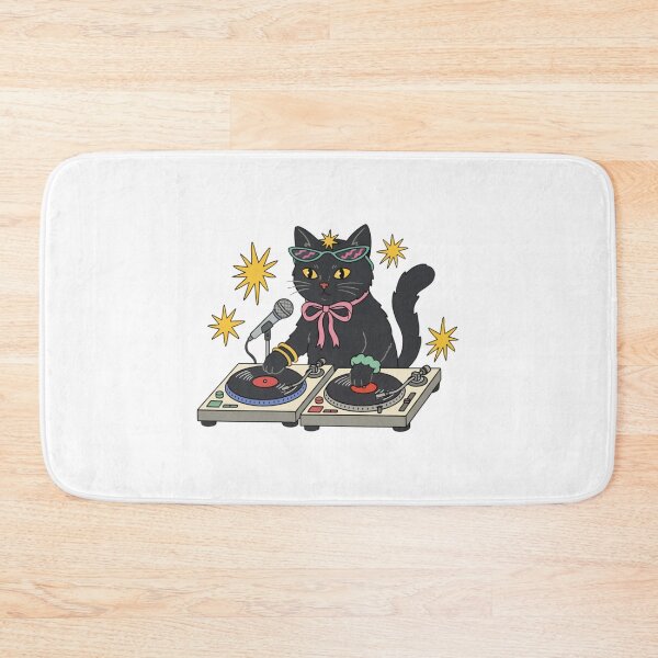 Item preview, Disco Shadow Cat Spinning Midnight Grooves designed and sold by CompassionVibes.