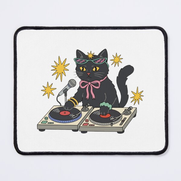 Item preview, Disco Shadow Cat Spinning Midnight Grooves designed and sold by CompassionVibes.