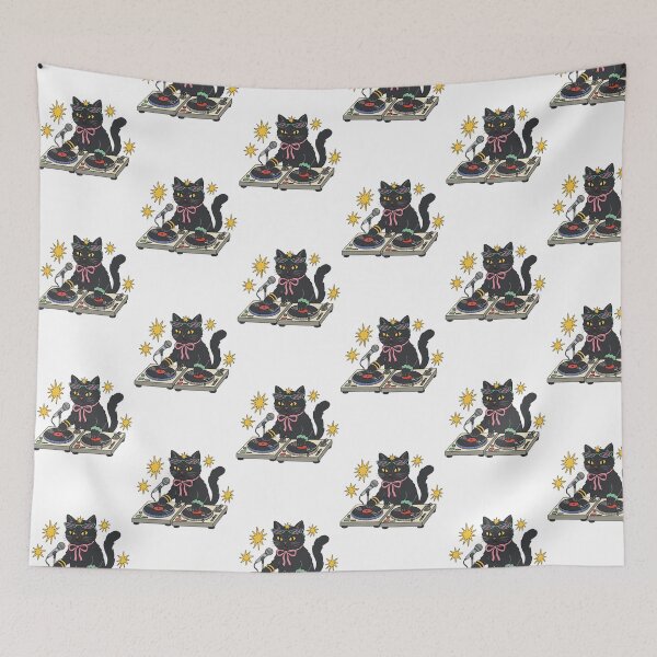 Item preview, Disco Shadow Cat Spinning Midnight Grooves designed and sold by CompassionVibes.
