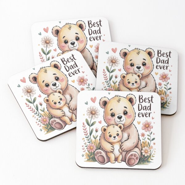 Item preview, Best Dad Ever Bear | Kawaii Floral | Fathers Day designed and sold by InspiredCreatives.