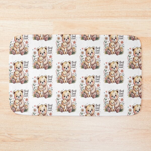 Item preview, Best Dad Ever Bear | Kawaii Floral | Fathers Day designed and sold by InspiredCreatives.