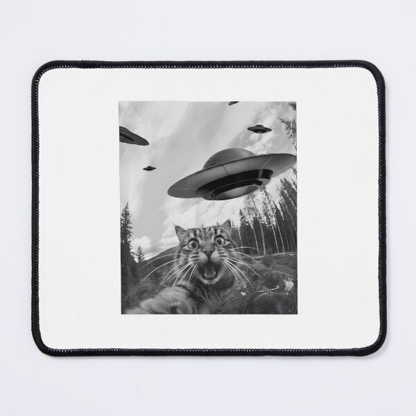 Item preview, UFO Cat Selfie Alien Cat Lover Meme designed and sold by RiverFF.