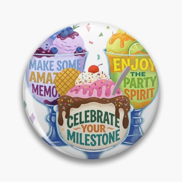 Item preview, Celebrate Your Milestone - Colorful Party Spirit Ice Cream Art designed and sold by PeplumiArt.