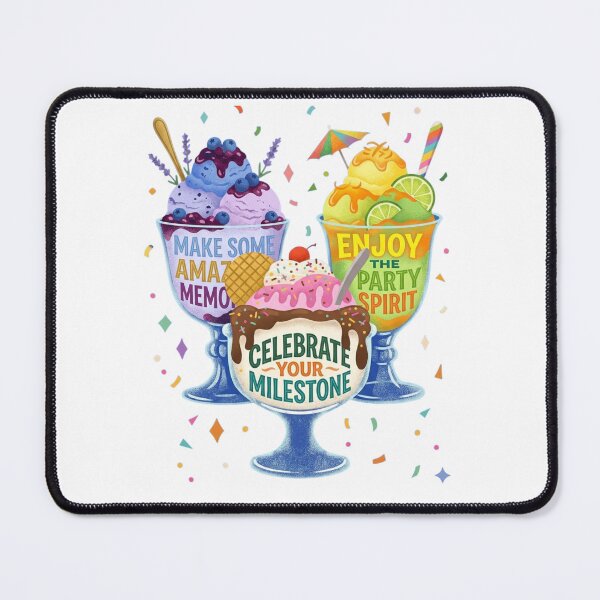 Item preview, Celebrate Your Milestone - Colorful Party Spirit Ice Cream Art designed and sold by PeplumiArt.
