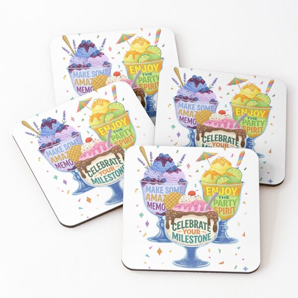 Item preview, Celebrate Your Milestone - Colorful Party Spirit Ice Cream Art designed and sold by PeplumiArt.