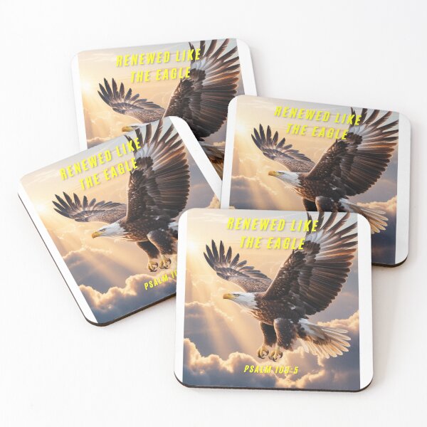 Item preview, Renewed Like the Eagle – Psalm 103:5 Christian Eagle Faith Design designed and sold by Lydia's Faith & Nature Art.