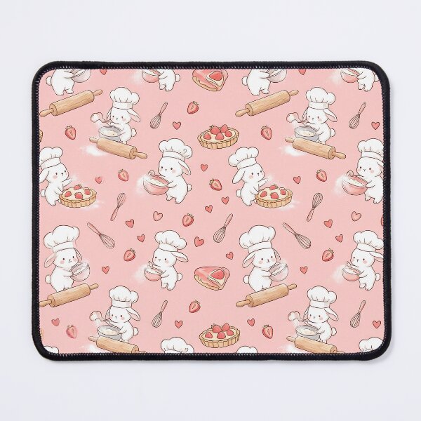 Item preview, Cute Bunny Pastry Chef Pattern designed and sold by LyoniHERA.