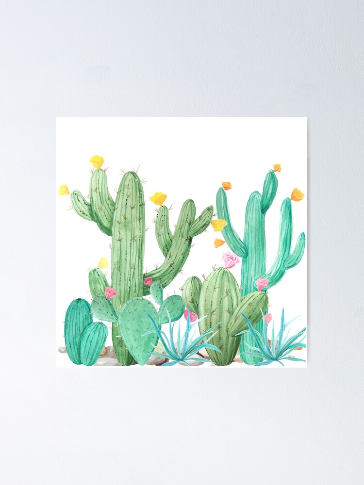 Mini Cactus Garden Wall Decals