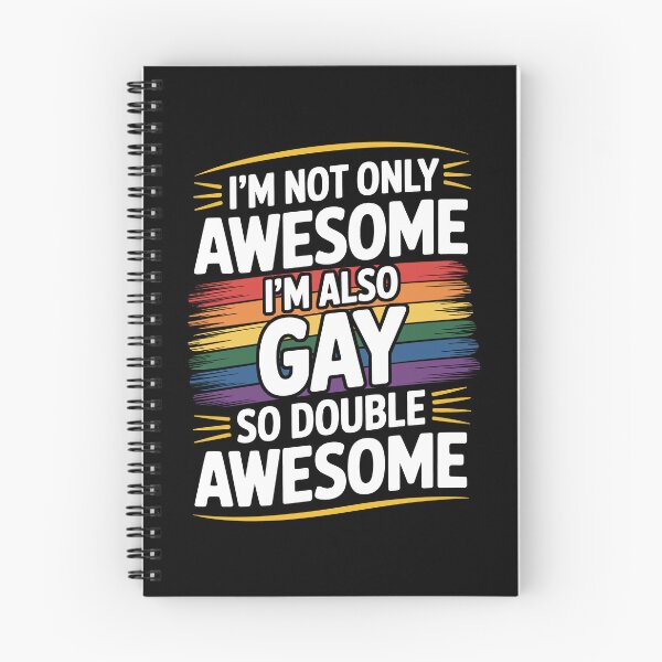 Item preview, I'm Not Only Awesome I'm Also Gay So Double Awesome Funny Gay Pride Gift designed and sold by Say It With Ink.